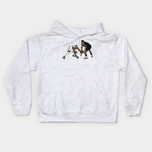 Joe Johnson Crossover on Paul Pierce Kids Hoodie by rattraptees